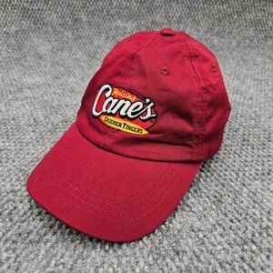 Raising Cane's Maroon Red Strapback Hat‎ Ball Cap Employee Team Uniform One Love